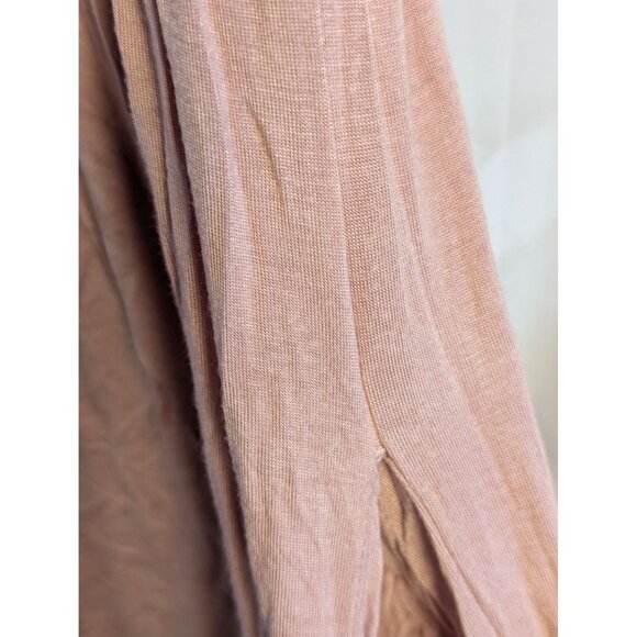Off-Shoulder Maxi Dress XL Pink Lightweight Fabric Elegant Ruffle Detail Side Po - Picture 4 of 5